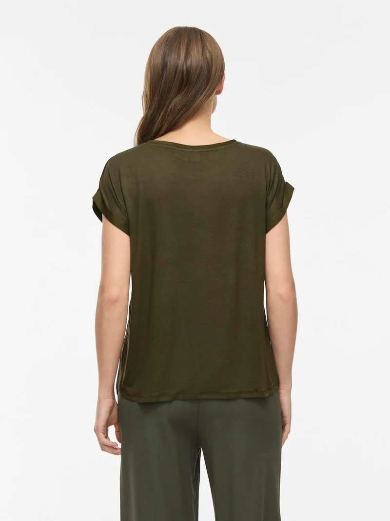 VIELLETTE S/S SATIN TOP