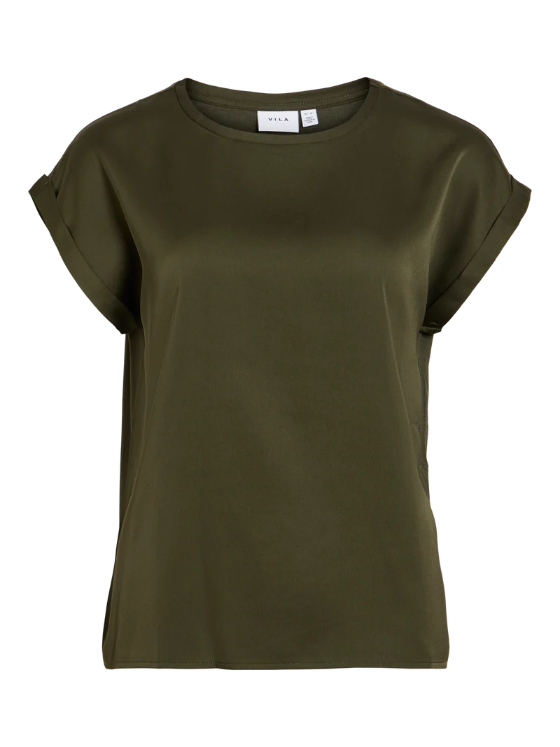 VIELLETTE S/S SATIN TOP