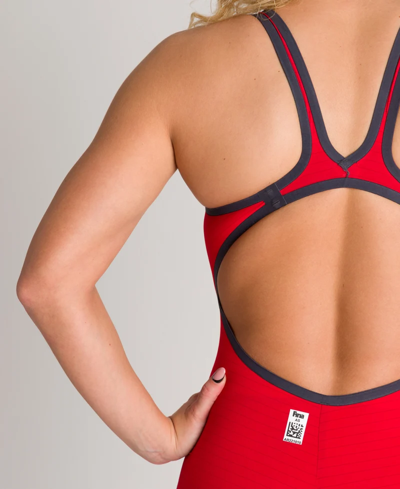 Arena Damen Powerskin Carbon Air2 Bodysuit Open Back rot