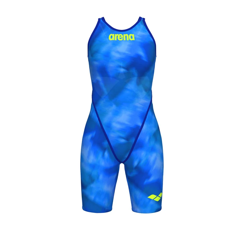 Arena Damen Powerskin Carbon Glide LE Bodysuit Open Back Tie Dye Cobaltblau