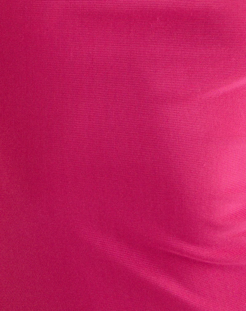 Barlyn Cami-Top aus Netzstoff in Rosa