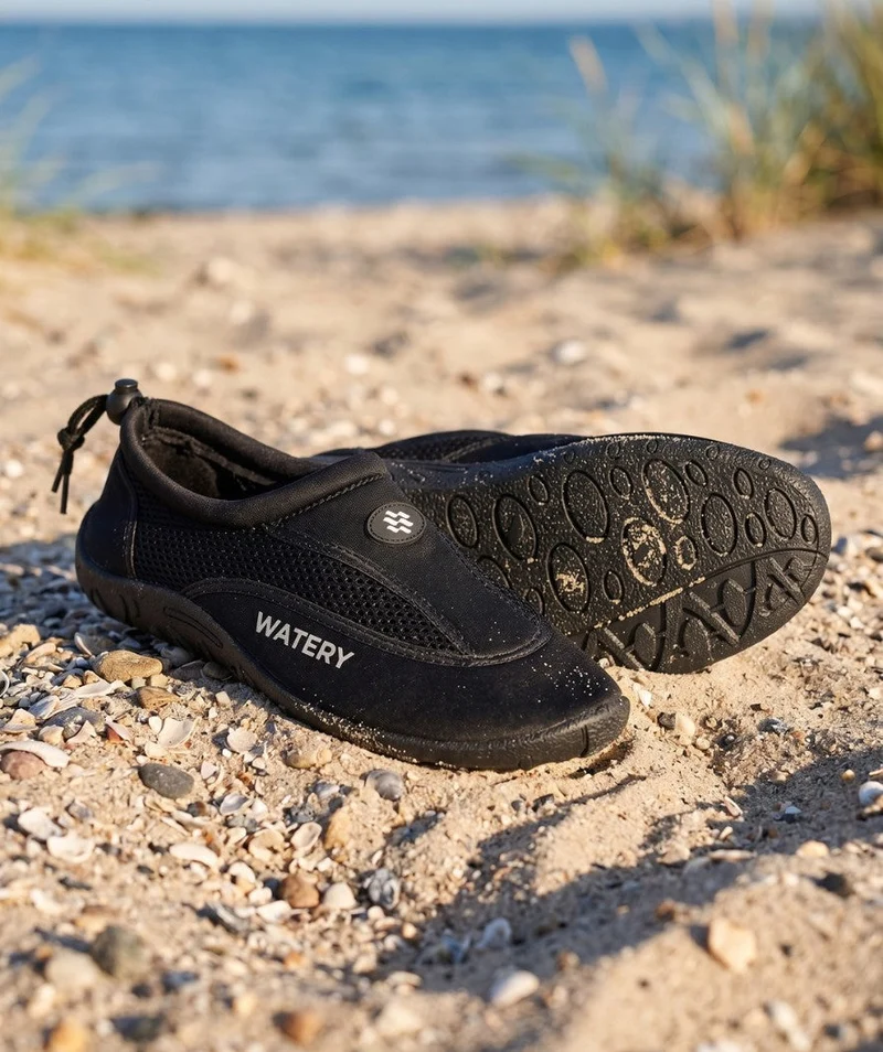 Watery Schwimmschuhe für Kinder - Crab - Schwarz