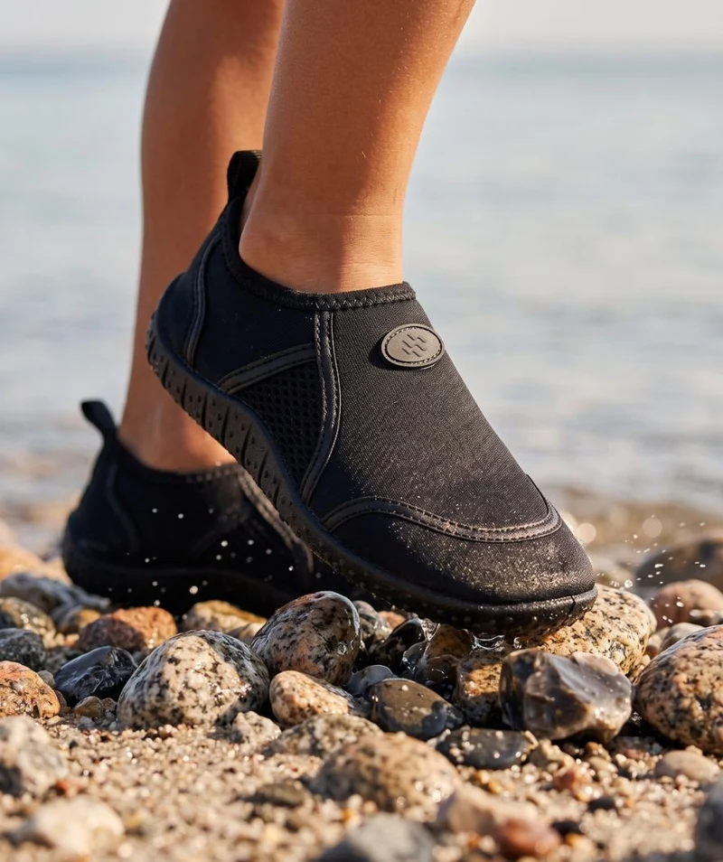 Watery Schwimmschuhe für Kinder - Perch - Schwarz