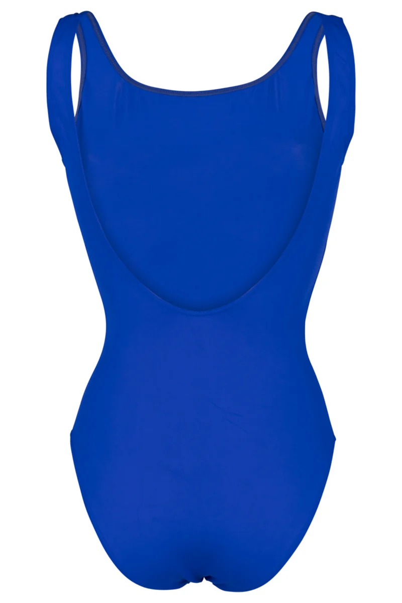 Fashy Damen Badeanzug Basic U-Rückenausschnitt royalblau