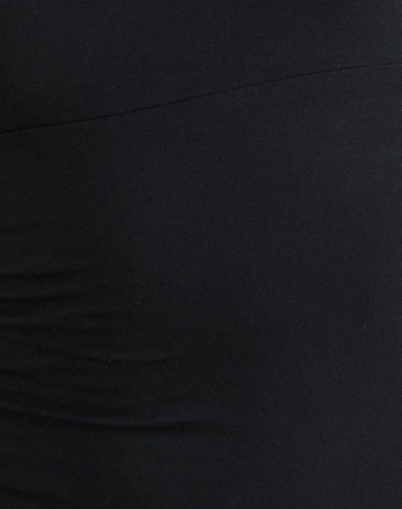 Waneta Bandeau-Minikleid aus Rayon-Jersey, schwarz