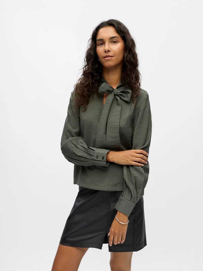 OBJJACIRA L/S RE BOW SHIRT