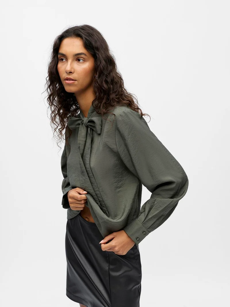 OBJJACIRA L/S RE BOW SHIRT