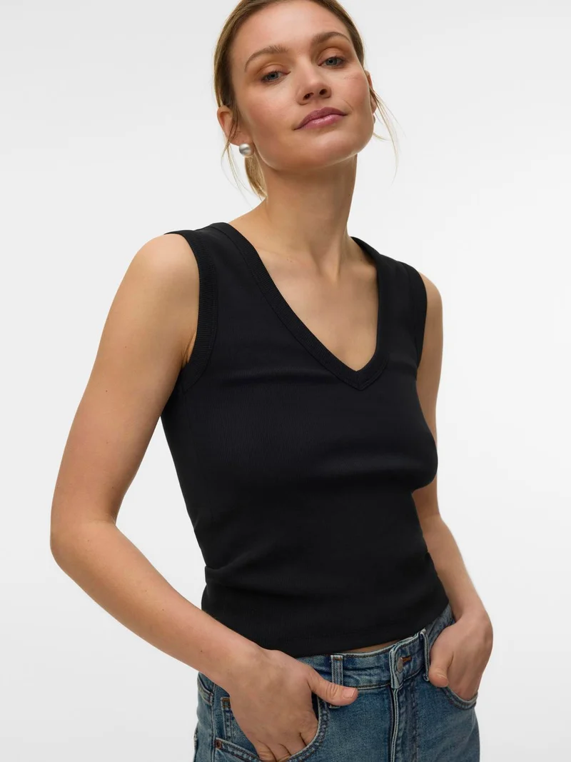 VMCHLOE SL DEEP V-NECK TOP