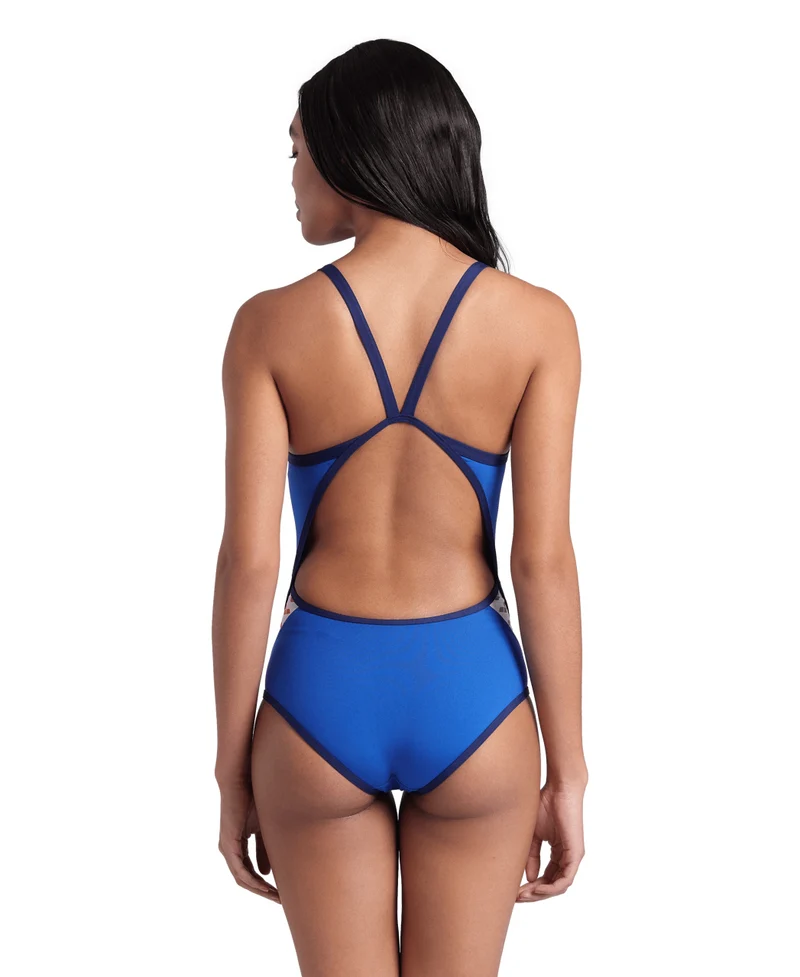 Arena Damen Sport Badeanzug Super Fly Back Solid Icons Royal - Navy