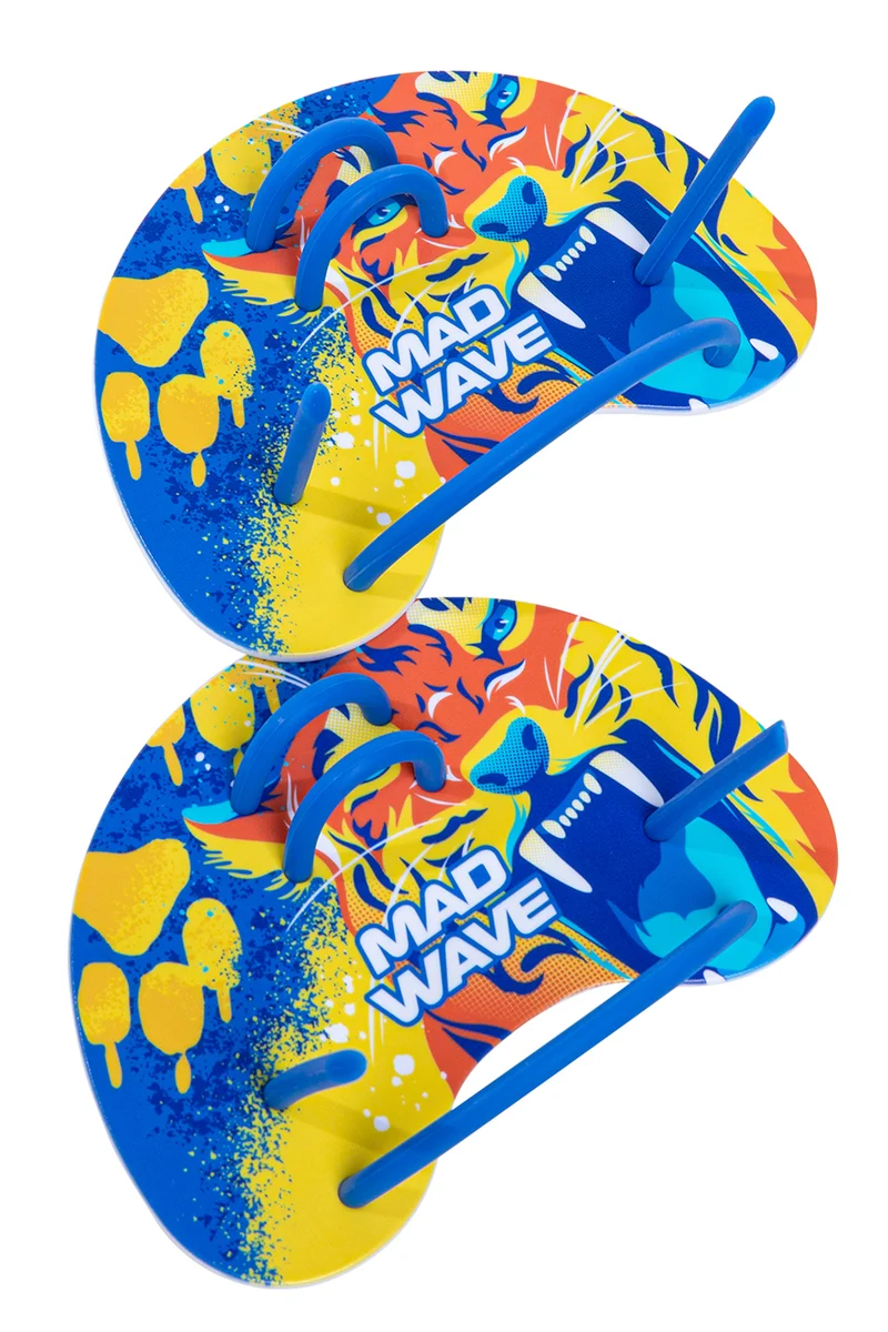 MAD Wave Finger Paddles Fun Tiger