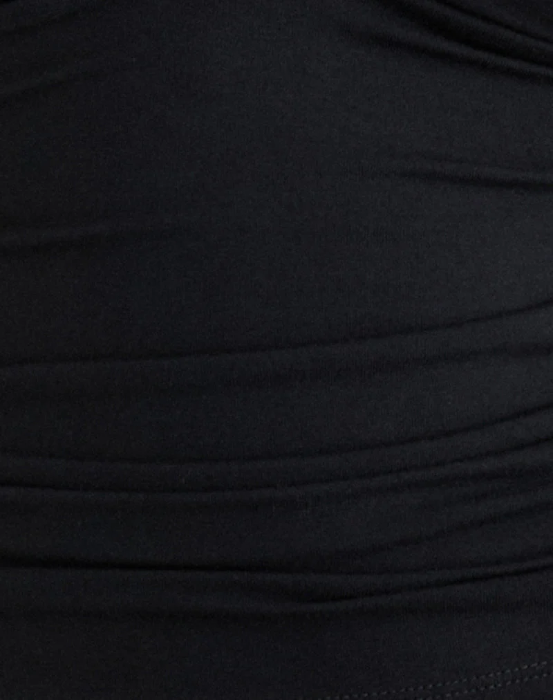 Lycia Plunge Top in Schwarz