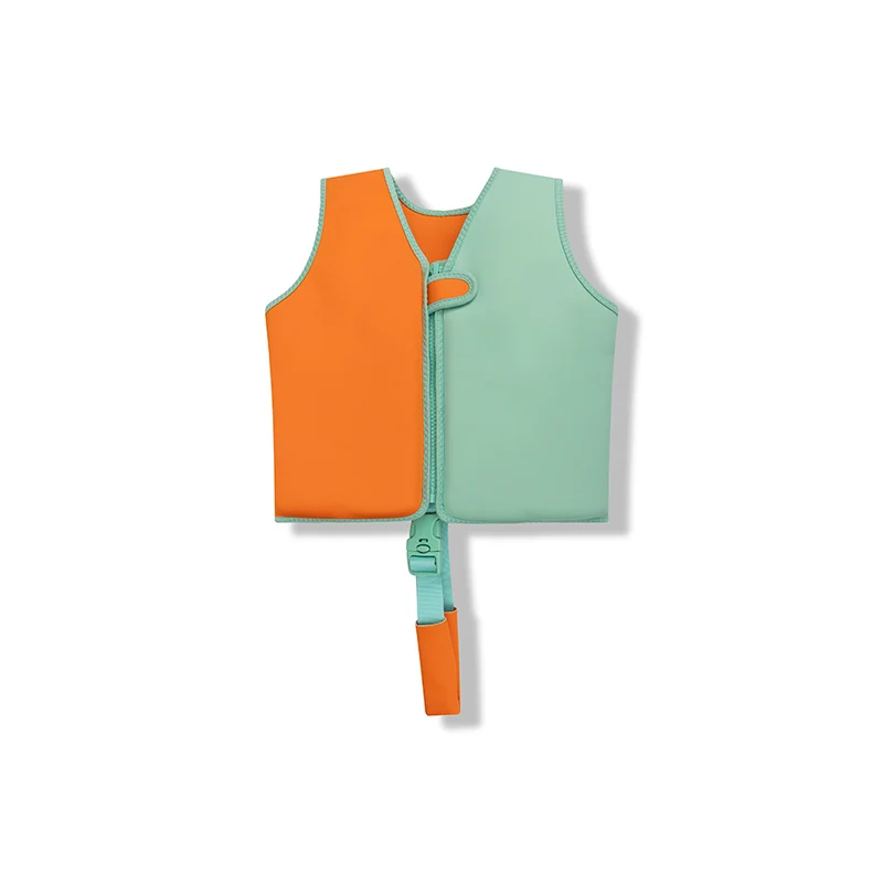 Swim Vest - Orange/Green - Vivid Clash - 3/6 Years