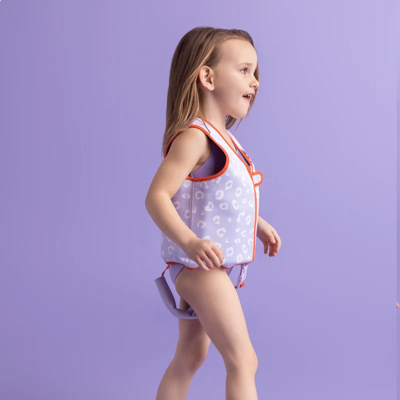 Swim Vest - Lila Leopard - 3/6 Years