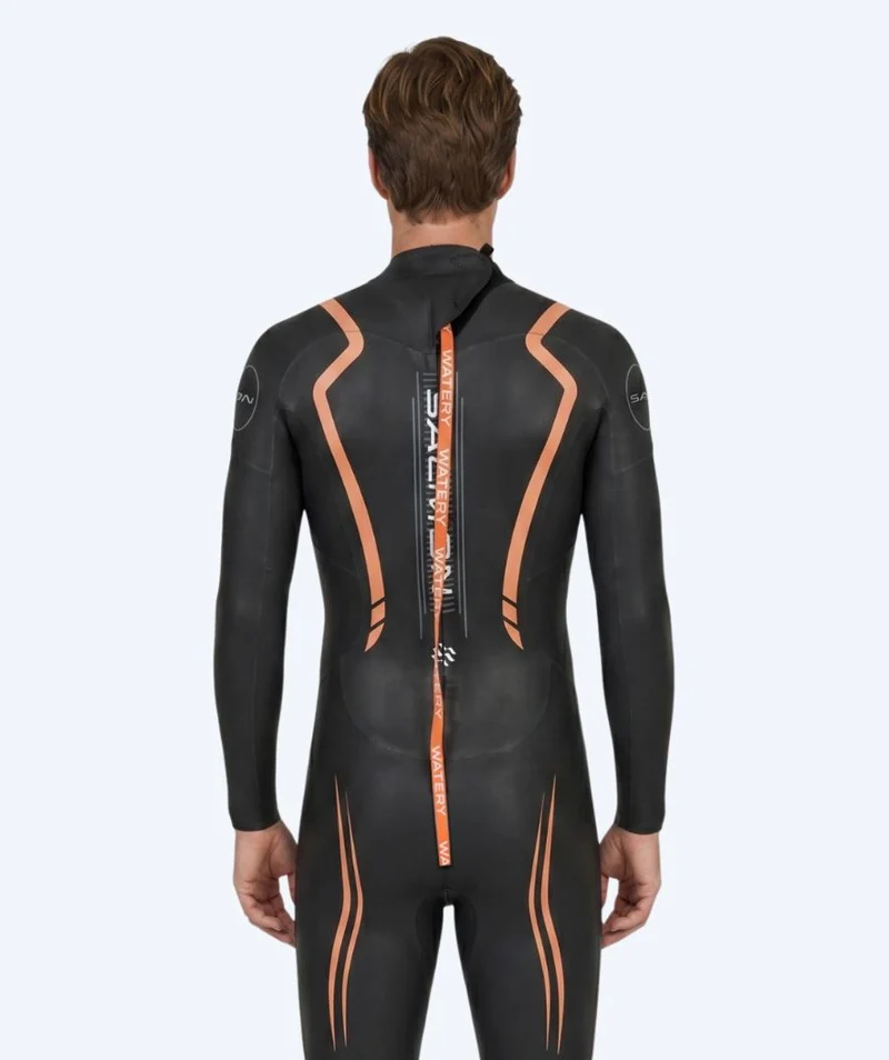 Watery Neoprenanzug für Herren - Salmon Glide - Schwarz/Orange