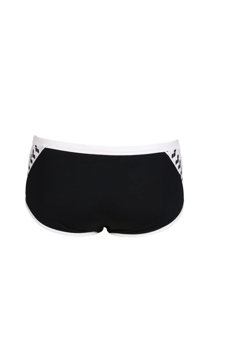 Arena Icons Herren Badehose Low Waist Solid schwarz-weiß