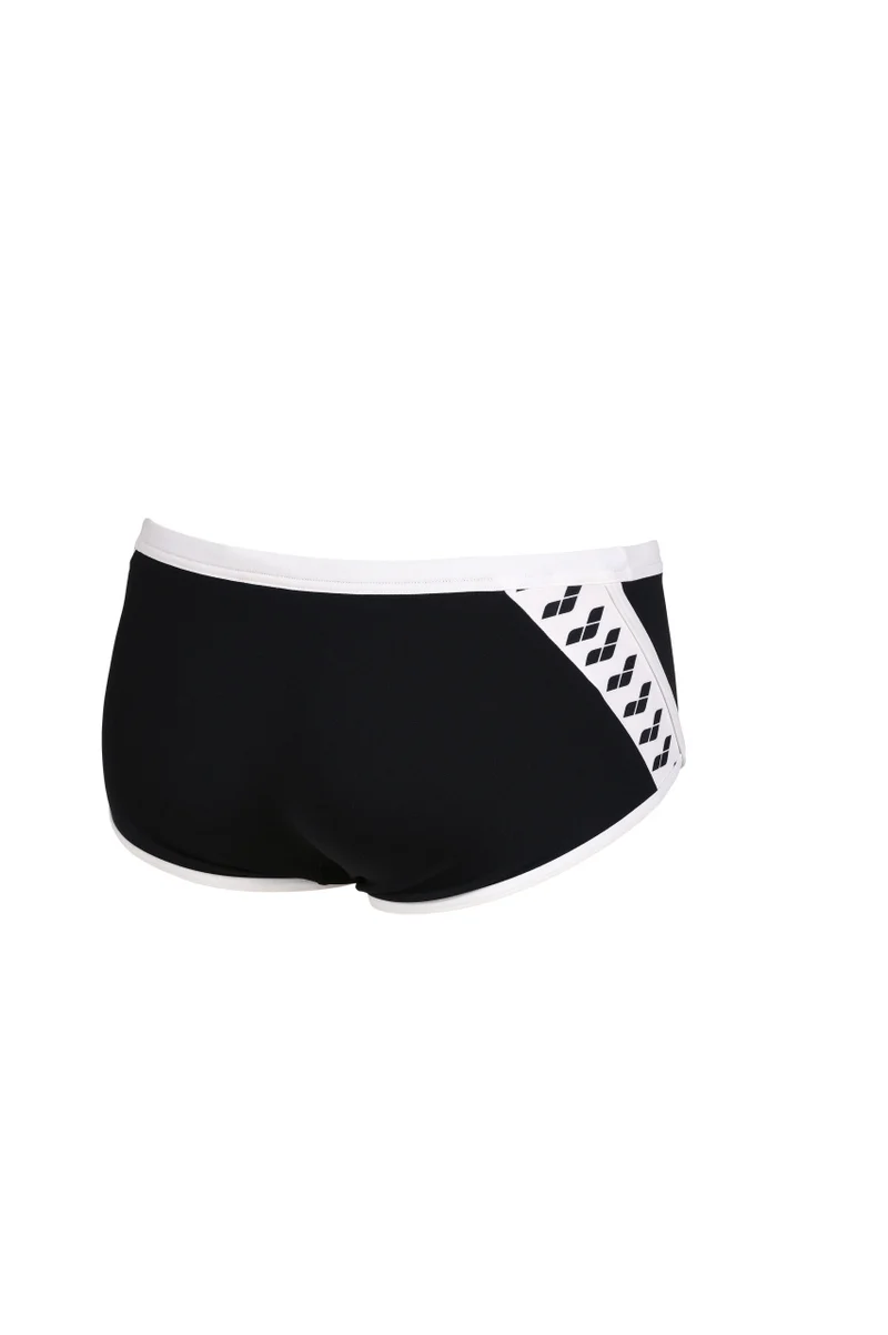 Arena Icons Herren Badehose Low Waist Solid schwarz-weiß