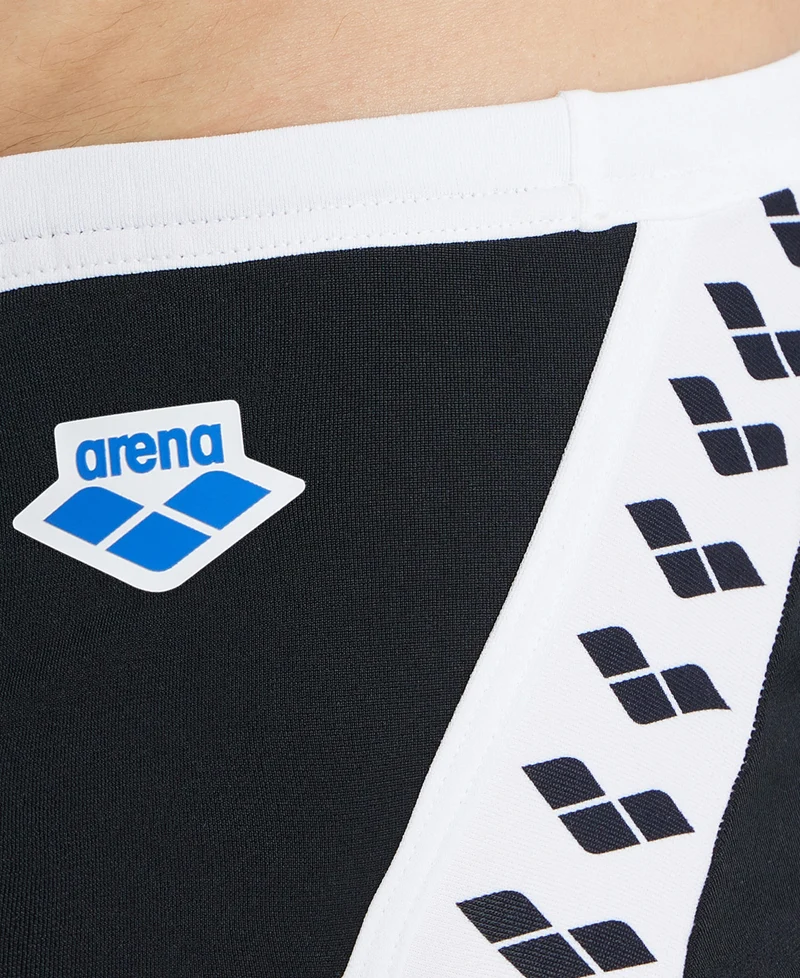 Arena Icons Herren Badehose Low Waist Solid schwarz-weiß