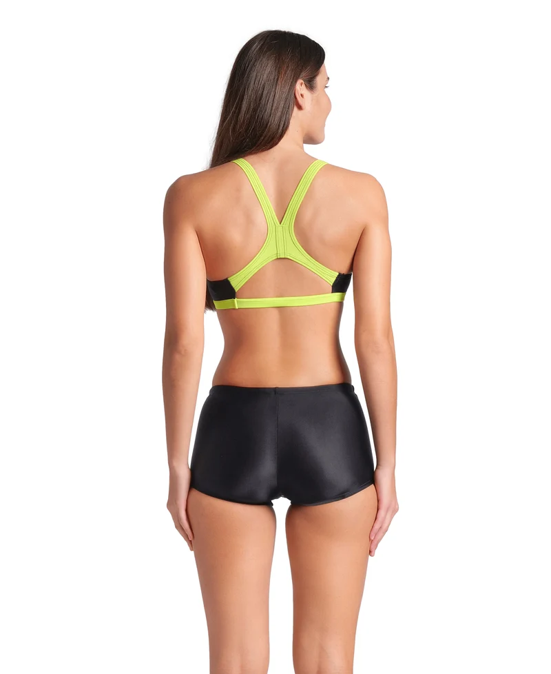 Arena Damen Bikini Swim Pro Graphic Black-Lime