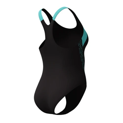 Speedo Damen Hyperboom Placement Splice Racerback schwarz-türkis