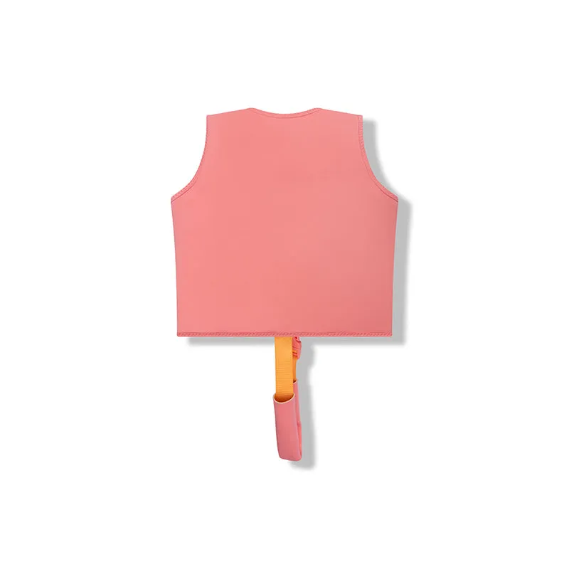 Swim Vest - Orange/Pink - Vivid Clash - 3/6 Years