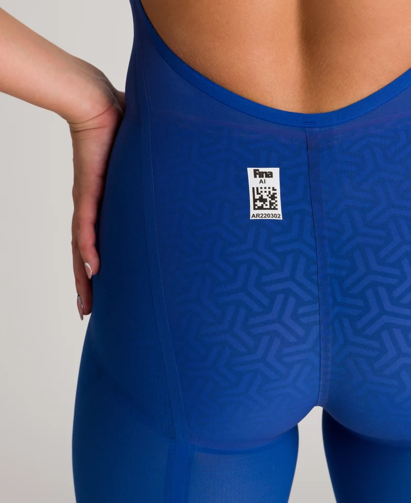 Arena Damen Powerskin Carbon Glide Bodysuit Open Back ocean blue