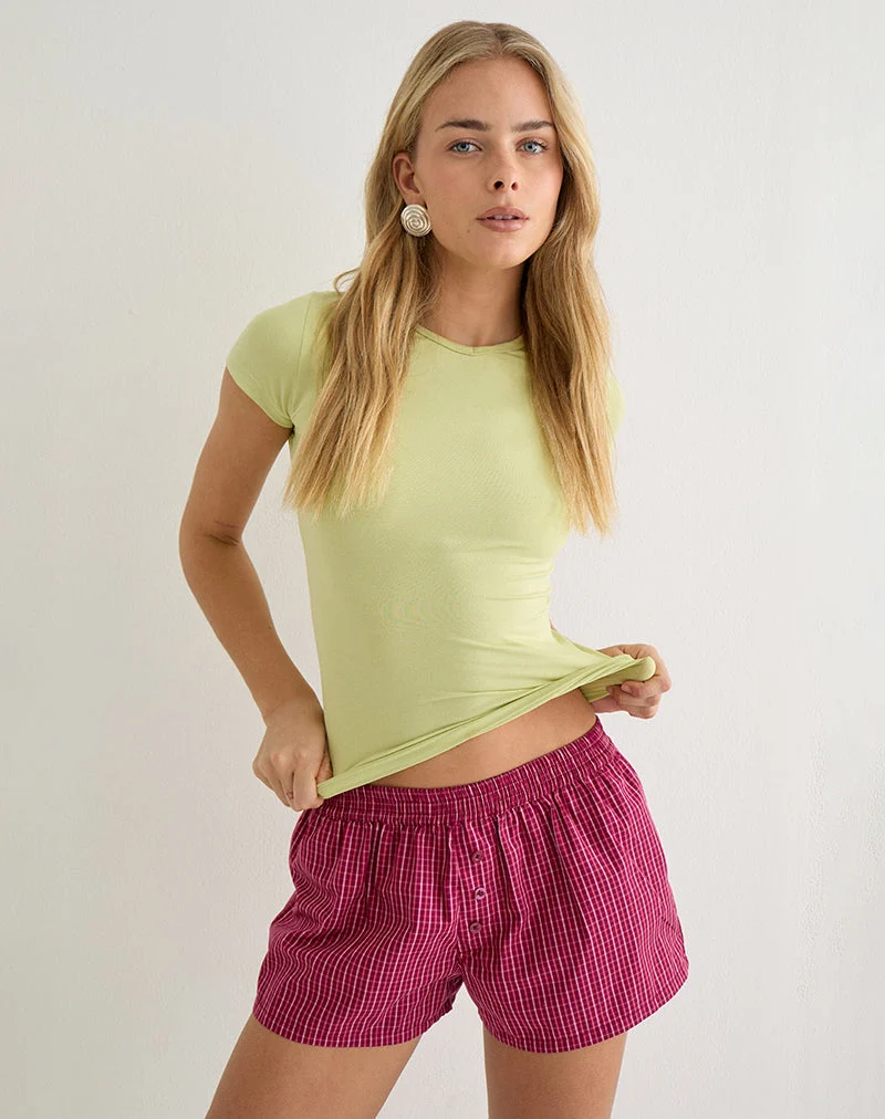 Boxershorts „East“ im Muster „Raspberry Shadow Check“