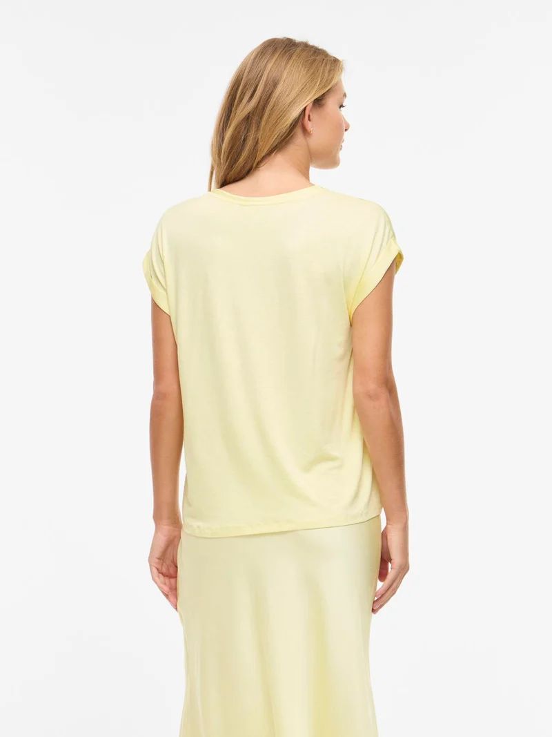 VIELLETTE S/S SATIN TOP
