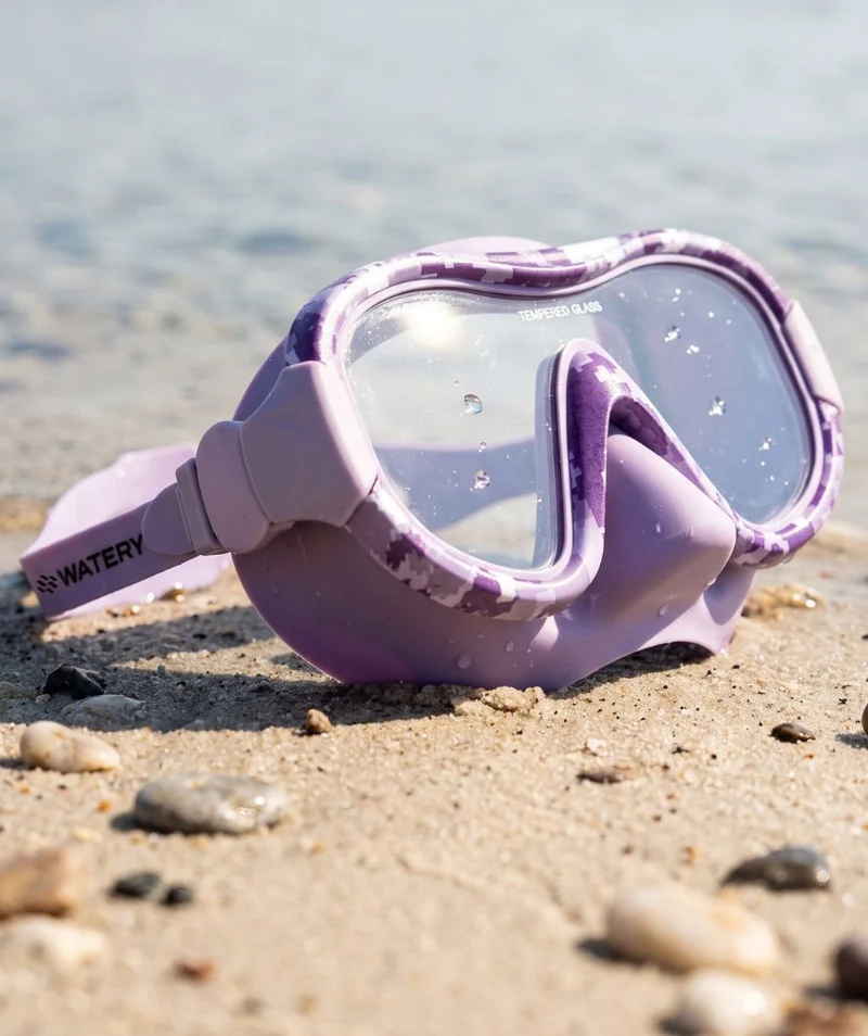 Watery Tauchmaske für Erwachsene (ab 12 Jahre) - Rudder Camo - Lila