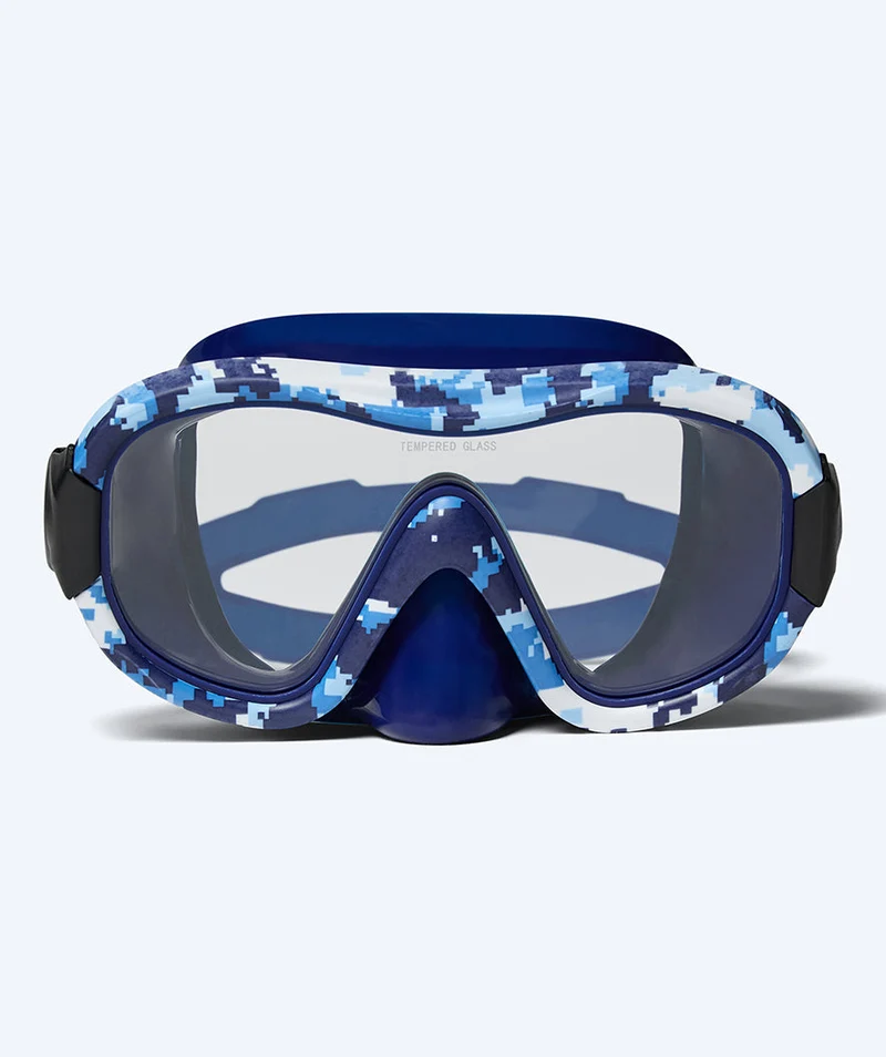 Watery Combo Schnorchelset für Erwachsene - Rudder Camo - Dunkelblau
