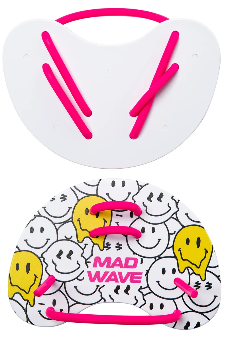MAD Wave Finger Paddles Fun Smileys Pink-Weiß-Gelb