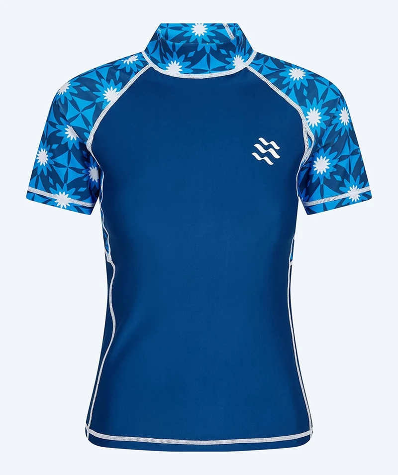 Watery UV Shirt für Damen - Aiko Kurzarm Rashguard - Blau/Dunkelblau