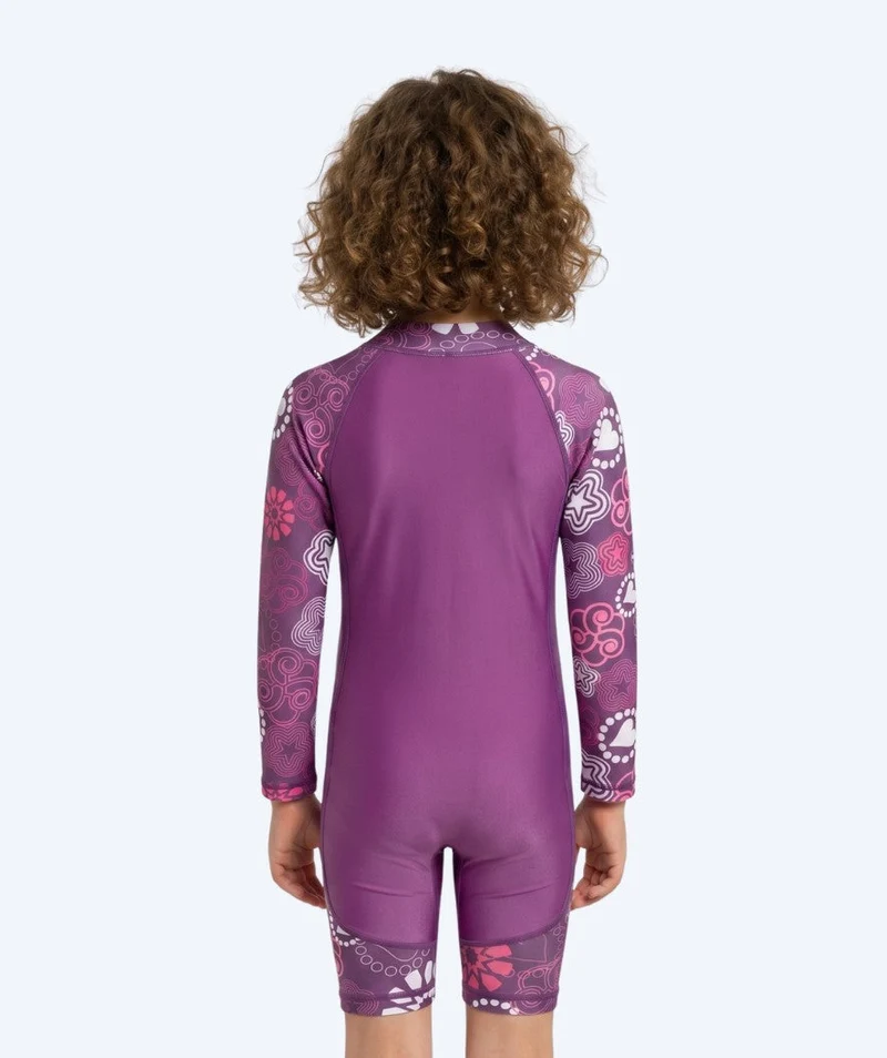 Watery UV Anzug für Kinder - Athena Langarm Rashguard - Lila