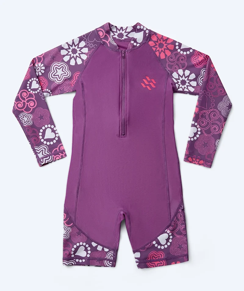 Watery UV Anzug für Kinder - Athena Langarm Rashguard - Lila