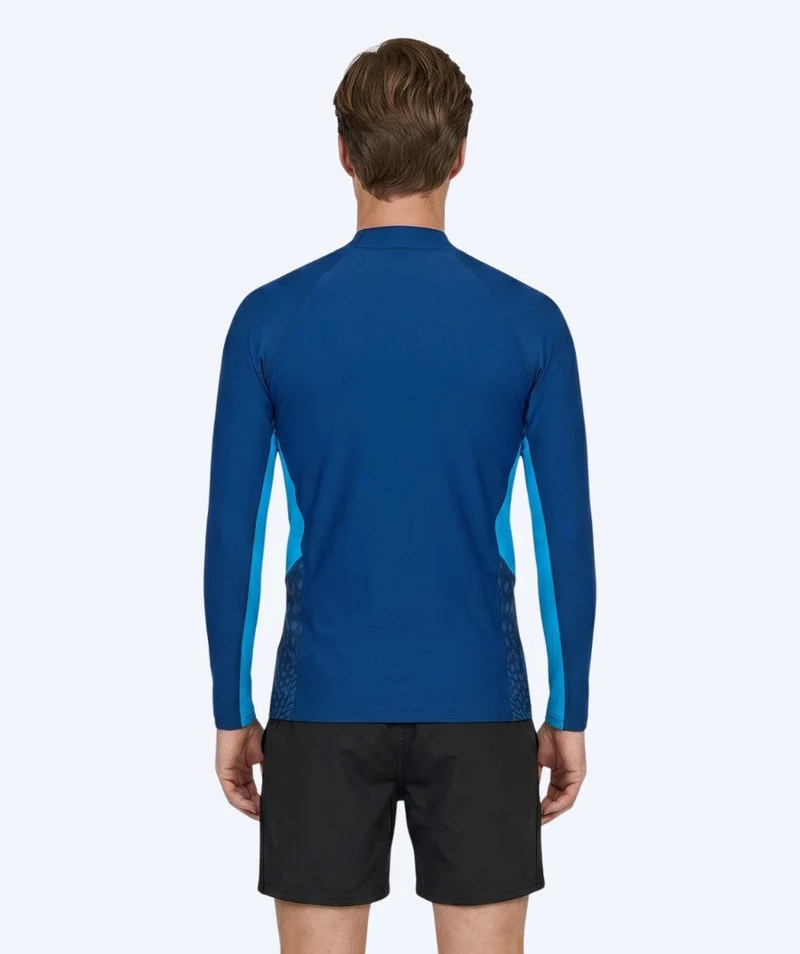 Watery UV Shirt für Herren - Scylla Langarm Rashguard - Dunkelblau/Hellblau