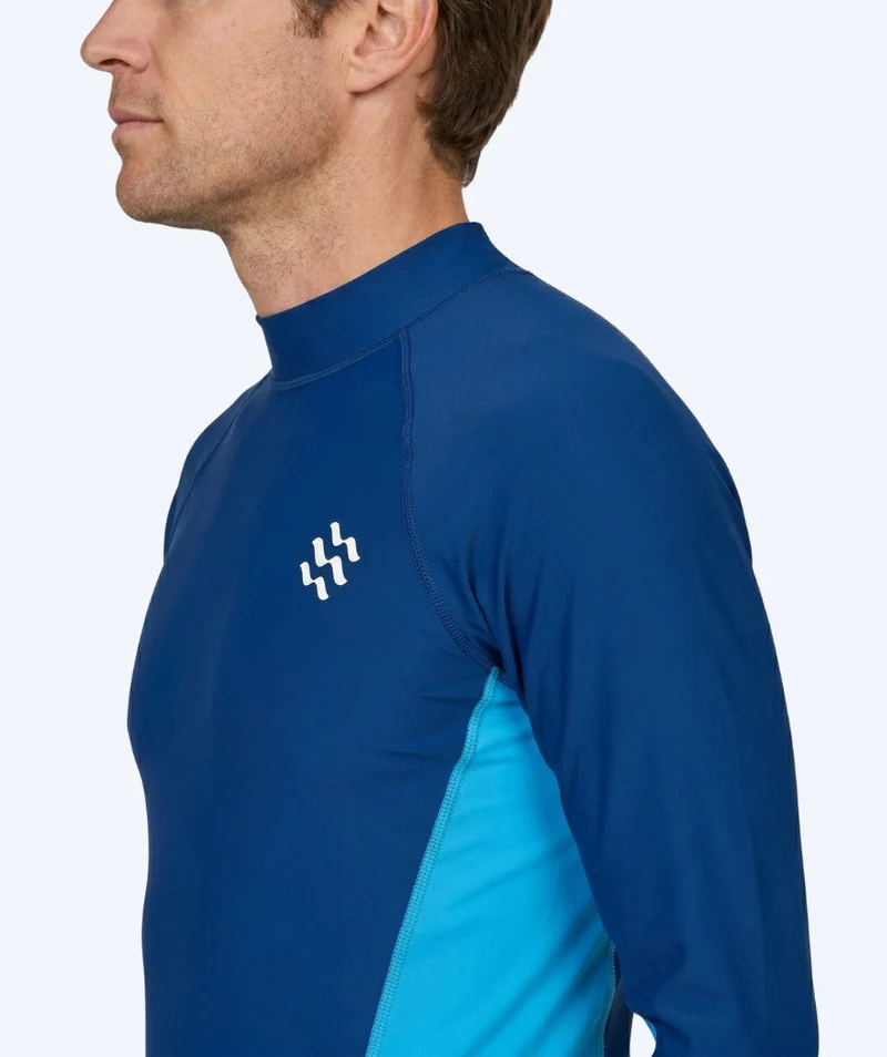 Watery UV Shirt für Herren - Scylla Langarm Rashguard - Dunkelblau/Hellblau
