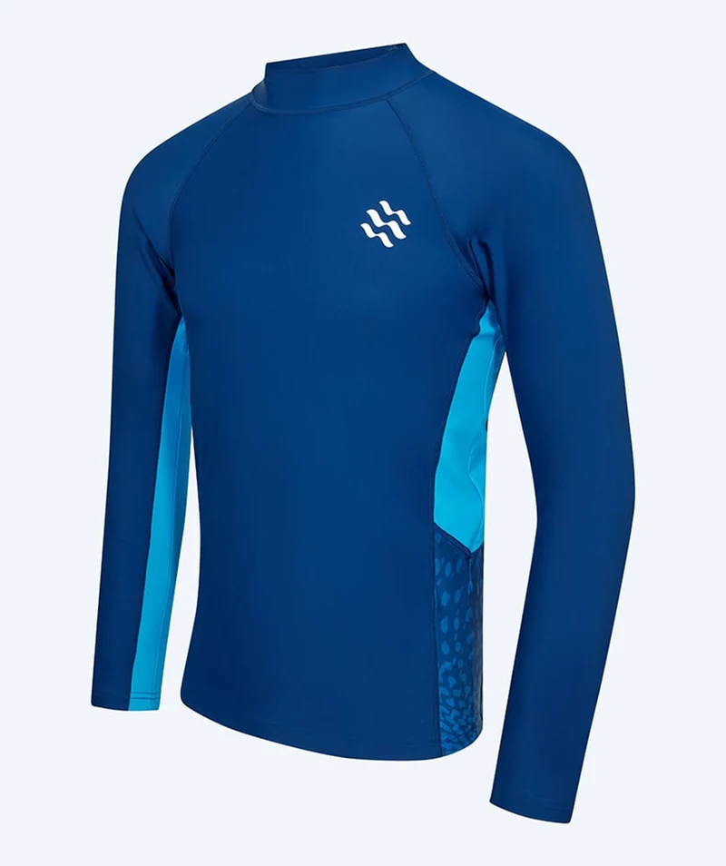 Watery UV Shirt für Herren - Scylla Langarm Rashguard - Dunkelblau/Hellblau
