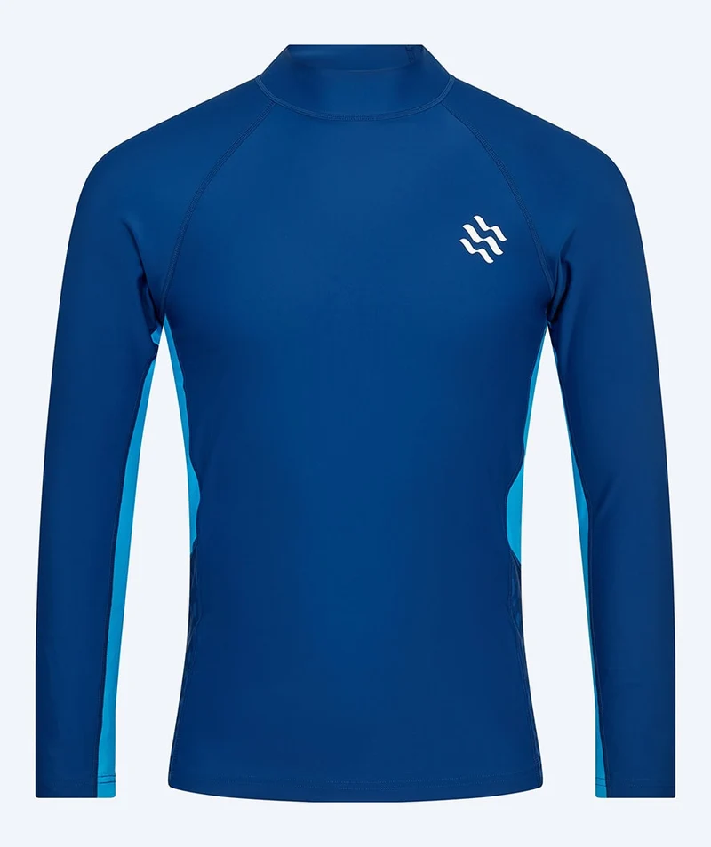 Watery UV Shirt für Herren - Scylla Langarm Rashguard - Dunkelblau/Hellblau
