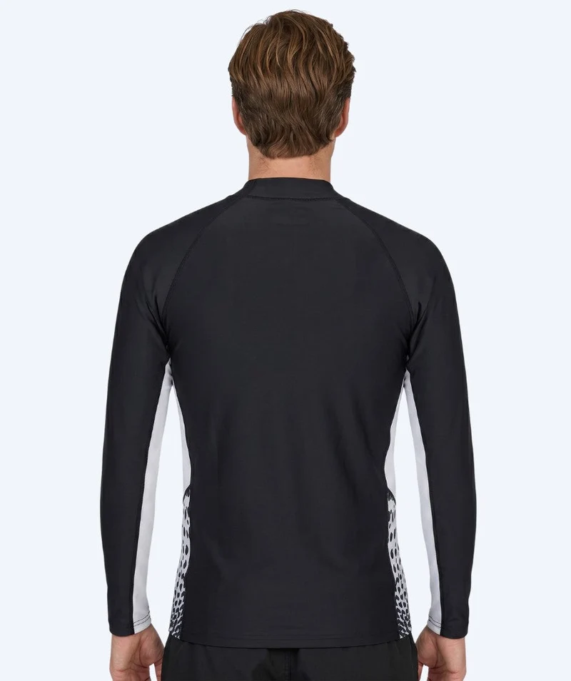 Watery UV Shirt für Herren - Scylla Langarm Rashguard - Schwarz/Weiß