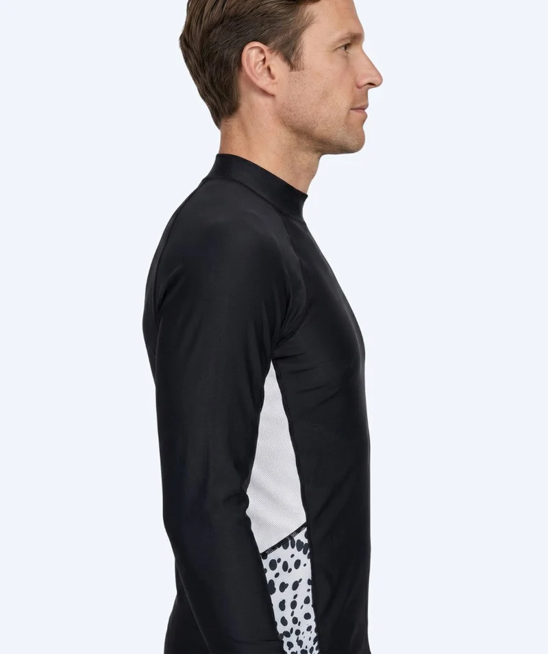 Watery UV Shirt für Herren - Scylla Langarm Rashguard - Schwarz/Weiß