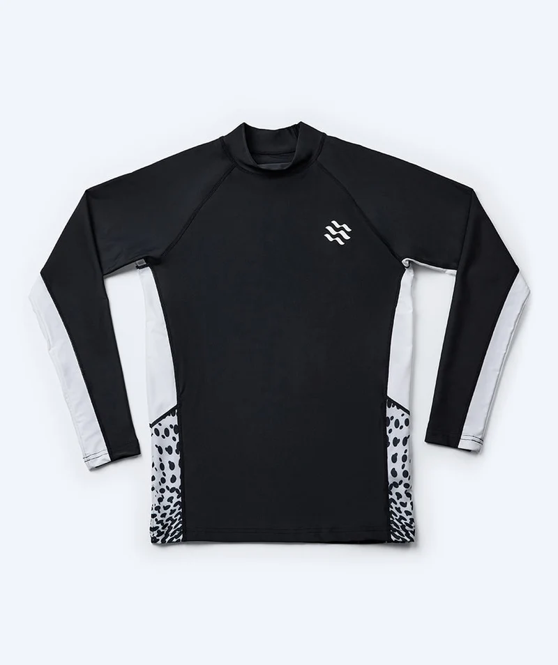 Watery UV Shirt für Herren - Scylla Langarm Rashguard - Schwarz/Weiß