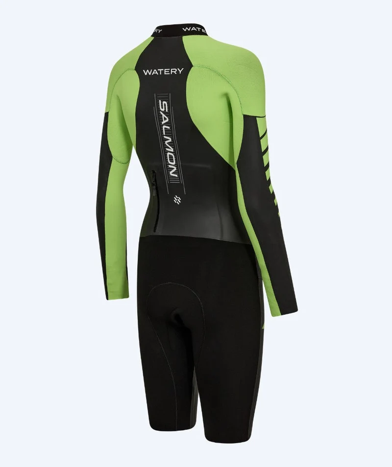 Watery Neoprenanzug für Damen - Salmon Swimrun - Schwarz/Grün