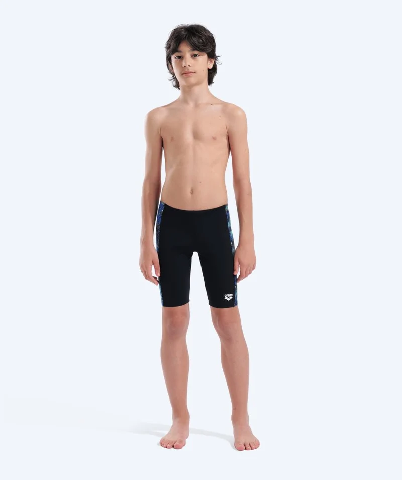 Arena lange Badehose für Jungen - Draft - Schwarz/Blau