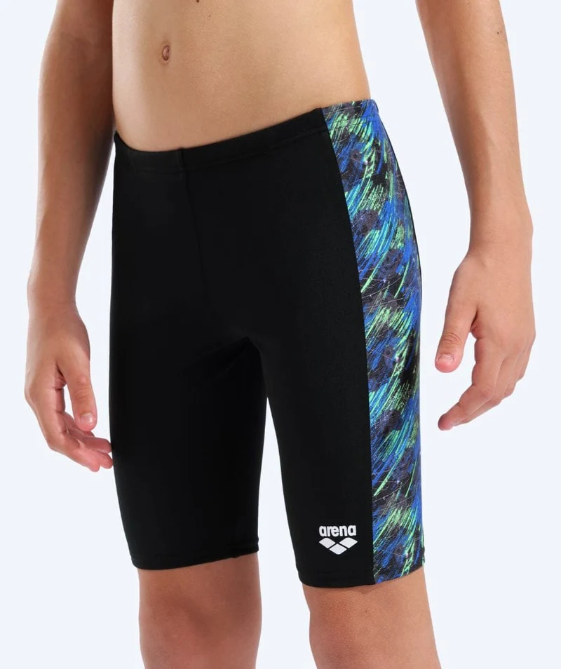 Arena lange Badehose für Jungen - Draft - Schwarz/Blau