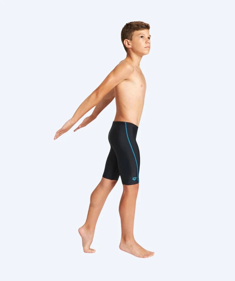 Arena lange Badehose für Jungen - Logo - Schwarz/Blau