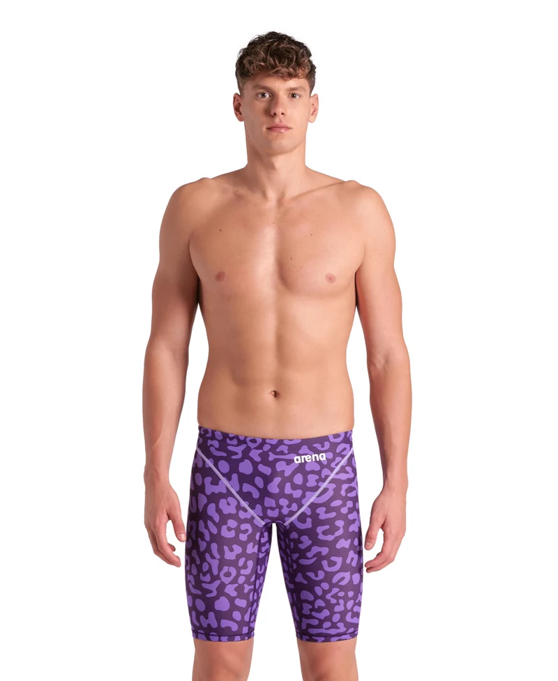 Arena Herren Wettkampfhose Jammer Powerskin ST Next LE Leopard Skin Violet
