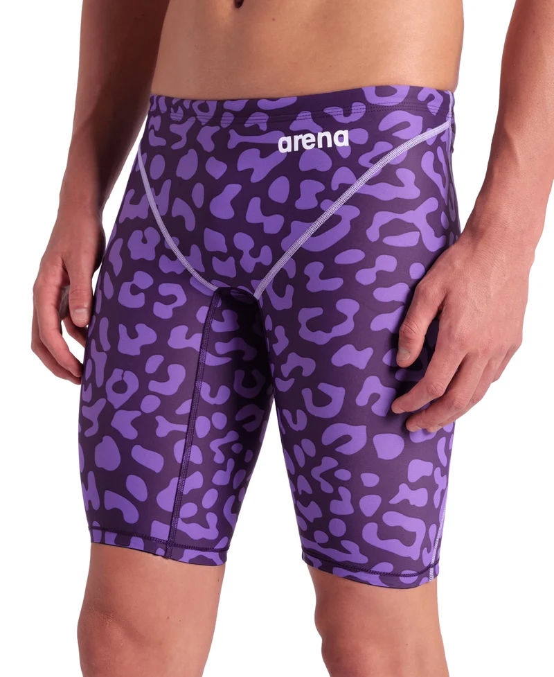 Arena Herren Wettkampfhose Jammer Powerskin ST Next LE Leopard Skin Violet