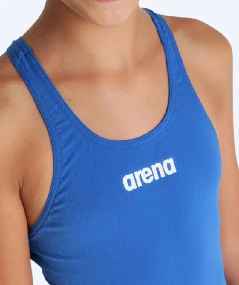 Arena Badeanzug für Mädchen - Team Swim Tech Solid - Blau