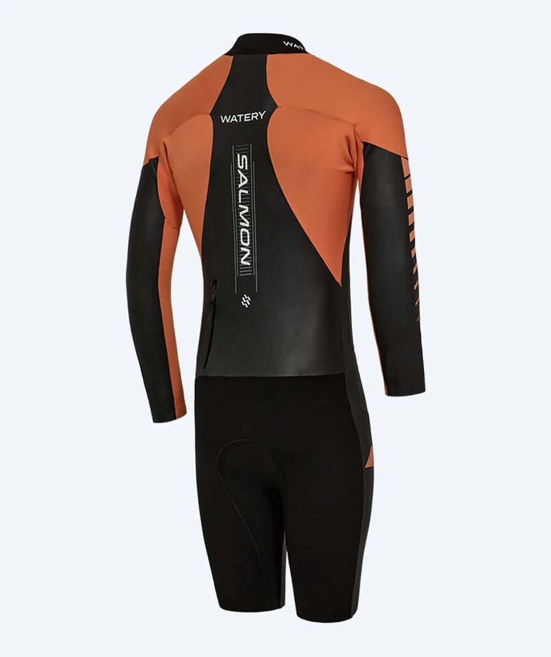 Watery Neoprenanzug für Herren - Salmon Swimrun - Schwarz/Orange