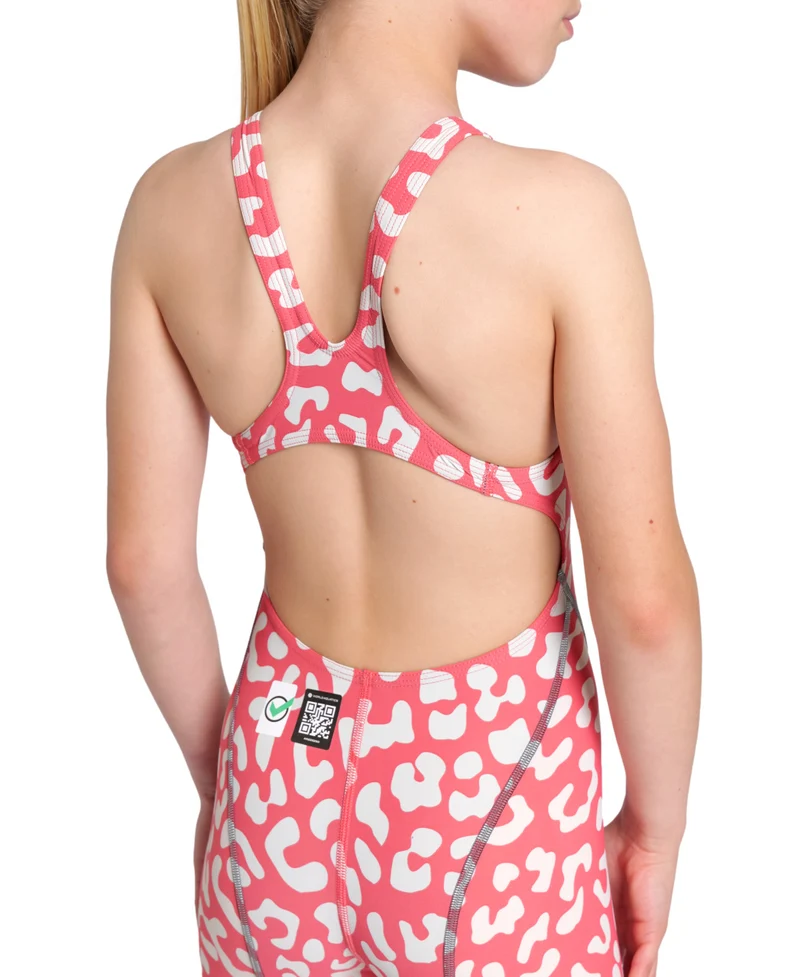 Arena Mädchen Wettkampf Schwimmanzug Powerskin ST Next LE OB Leopard Skin Geranium