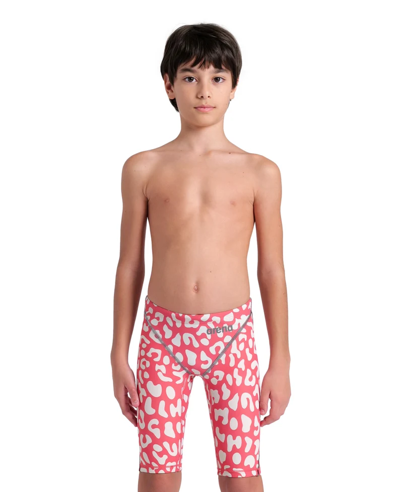 Arena Jungen Wettkampfhose Jammer Powerskin ST Next LE Leopard Skin Geranium